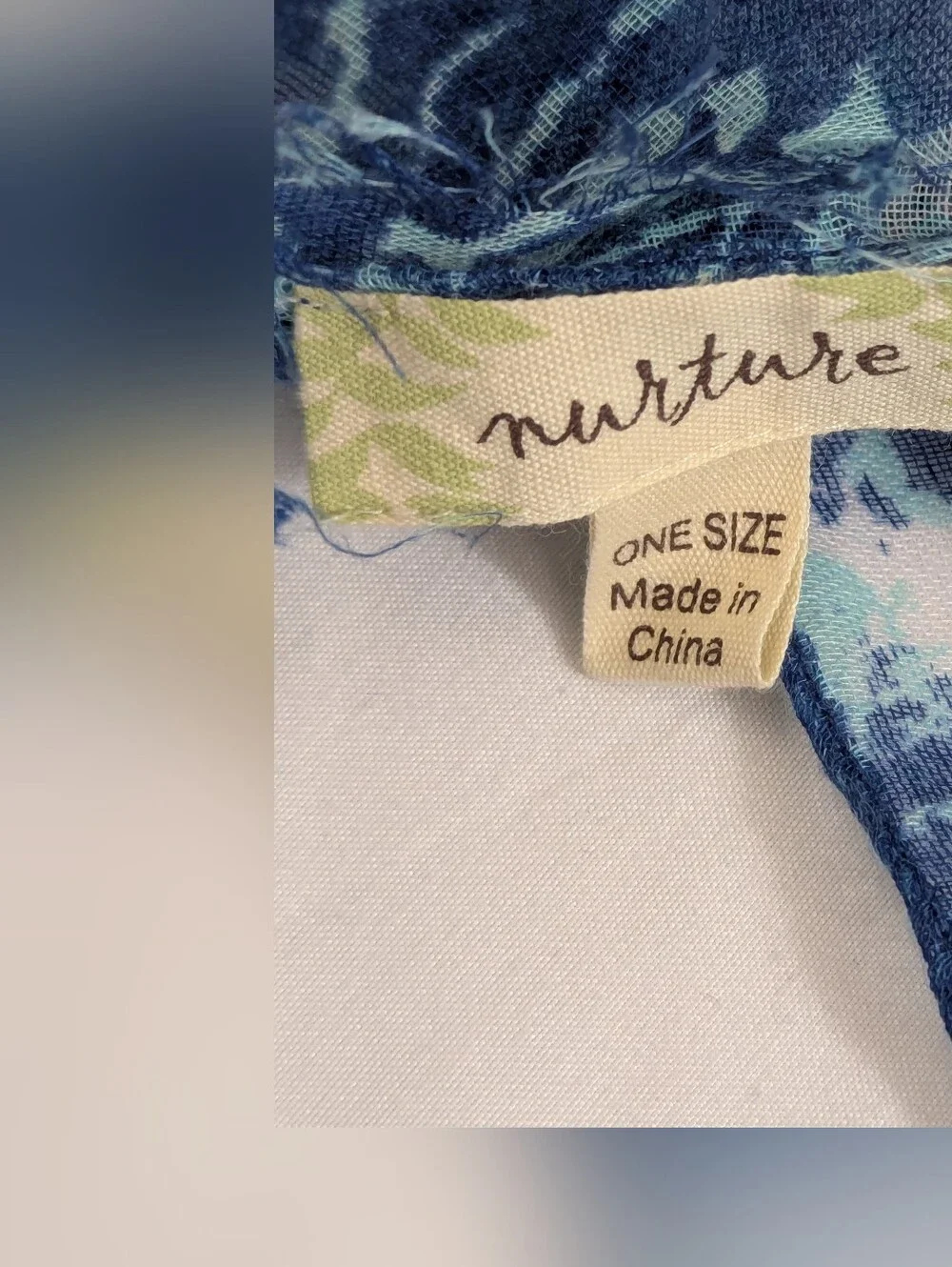Nurture Bohemian Blue Patterned Lightweight Women's Scarf